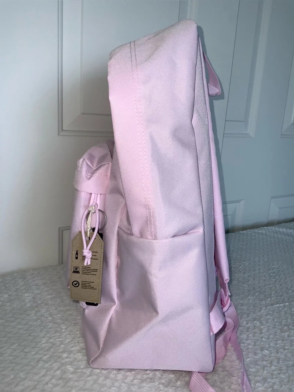 JanSport SuperBreak Plus Embroidered Pink Bows backpack